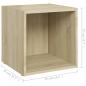 Preview: TV-Schränke 4 Stk. Sonoma-Eiche 37x35x37 cm Holzwerkstoff