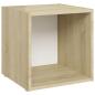 Preview: ARDEBO.de - TV-Schränke 2 Stk. Weiß Sonoma-Eiche 37x35x37 cm Holzwerkstoff