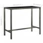 Preview: 5-tlg. Gartenbar-Set mit Kissen Poly Rattan Grau