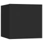 Preview: Nachttische 2 Stk. Schwarz 30,5x30x30 cm Holzwerkstoff