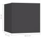 Preview: Nachttisch Grau 30,5x30x30 cm Holzwerkstoff