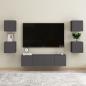 Preview: Nachttische 2 Stk. Grau 30,5x30x30 cm Holzwerkstoff