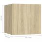 Preview: Nachttisch Sonoma-Eiche 30,5x30x30 cm Holzwerkstoff