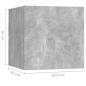 Preview: Nachttische 2 Stk. Betongrau 30,5x30x30 cm Holzwerkstoff