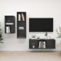Preview: ARDEBO.de - 3-tlg. TV-Schrank-Set Grau Holzwerkstoff