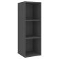 Preview: 3-tlg. TV-Schrank-Set Grau Holzwerkstoff