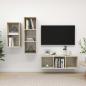 Preview: ARDEBO.de - 3-tlg. TV-Schrank-Set Sonoma-Eiche Holzwerkstoff