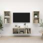 Preview: ARDEBO.de - 3-tlg. TV-Schrank-Set Sonoma-Eiche Holzwerkstoff