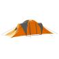 Preview: Campingzelt 9 Personen Stoff Grau und Orange