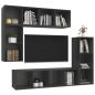 Preview: 4-tlg. TV-Schrank-Set Grau Holzwerkstoff