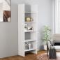 Preview: ARDEBO.de - Bücherregal Weiß 60x35x180 cm Holzwerkstoff