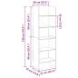 Preview: Bücherregal Weiß 60x35x180 cm Holzwerkstoff