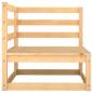 Preview: ARDEBO.de - 2-tlg. Garten-Lounge-Set Massivholz Kiefer