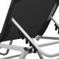 Preview: Sonnenliege Aluminium und Textilene Schwarz