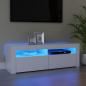 Preview: ARDEBO.de - TV-Schrank mit LED-Leuchten Weiß 120x35x40 cm
