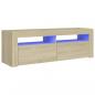 Preview: TV-Schrank mit LED-Leuchten Sonoma-Eiche 120x35x40 cm