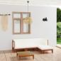Preview: 5-tlg. Garten-Lounge-Set mit Kissen Massivholz Akazie