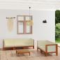 Preview: ARDEBO.de - 6-tlg. Garten-Lounge-Set mit Kissen Akazie Massivholz