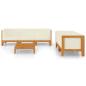Preview: 6-tlg. Garten-Lounge-Set mit Kissen Akazie Massivholz