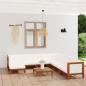 Preview: 9-tlg. Garten-Lounge-Set mit Kissen Massivholz Akazie