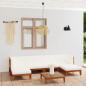 Preview: 7-tlg. Garten-Lounge-Set mit Kissen Massivholz Akazie