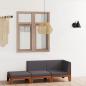 Preview: ARDEBO.de - 3-tlg. Garten-Lounge-Set mit Kissen Akazie Massivholz