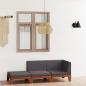 Preview: 3-tlg. Garten-Lounge-Set mit Kissen Akazie Massivholz