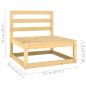 Preview: 5-tlg. Garten-Lounge-Set mit Kissen Kiefer Massivholz