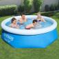 Preview: Bestway Fast Set Aufblasbarer Swimmingpool Rund 244x66 cm 57265