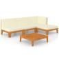 Preview: 5-tlg. Garten-Lounge-Set mit Kissen Massivholz Akazie