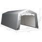 Preview: Lagerzelt 300x750 cm Stahl Grau