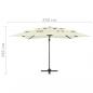 Preview: Sonnenschirm mit Aluminium-Mast 4-lagig Sandfarben 250x250 cm