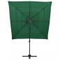 Preview: Sonnenschirm mit Aluminium-Mast 4-lagig Grün 250x250 cm