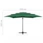 Preview: Sonnenschirm mit Aluminium-Mast 4-lagig Grün 250x250 cm