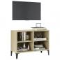 Preview: TV-Schrank mit Metallbeinen Sonoma-Eiche 69,5x30x50cm