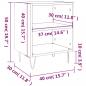 Preview: Nachttische 2 Stk. Schwarz 40x30x50 cm Holzwerkstoff