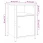 Preview: Nachttisch Braun Eichen-Optik 40x42x60 cm Holzwerkstoff
