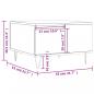 Preview: Couchtisch Schwarz 55x55x36,5 cm Holzwerkstoff
