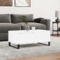 Preview: ARDEBO.de - Couchtisch Weiß 90x50x36,5 cm Holzwerkstoff