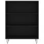 Preview: Bücherregal Schwarz 69,5x32,5x90 cm Holzwerkstoff