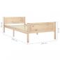 Preview: Massivholzbett Kiefer 100x200 cm 