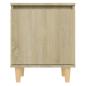 Preview: Nachttische 2 Stk. Massivholz-Beinen Sonoma-Eiche 40x30x50cm