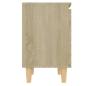 Preview: Nachttische 2 Stk. Massivholz-Beinen Sonoma-Eiche 40x30x50cm