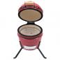 Preview: 2-in-1 Kamado-Grill Smoker Keramik 56 cm Rot