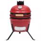 Preview: 2-in-1 Kamado-Grill Smoker Keramik 56 cm Rot