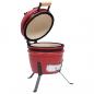 Preview: 2-in-1 Kamado-Grill Smoker Keramik 56 cm Rot