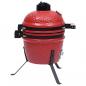 Preview: 2-in-1 Kamado-Grill Smoker Keramik 56 cm Rot