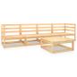 Preview: 5-tlg. Garten-Lounge-Set Massivholz Kiefer