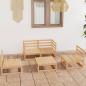 Preview: ARDEBO.de - 5-tlg. Garten-Lounge-Set Massivholz Kiefer