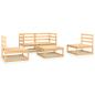 Preview: 5-tlg. Garten-Lounge-Set Massivholz Kiefer